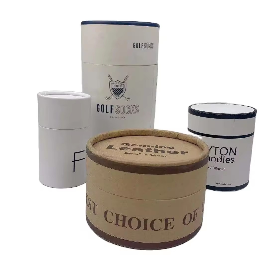 round paper tube box for essential oil bottle packaging