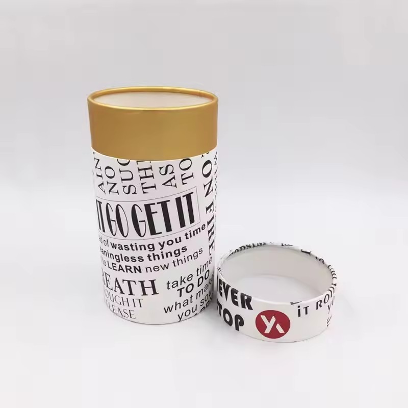 Round Ivory Cardboard Custom Cylinder Packaging PVC Window Paper Tube