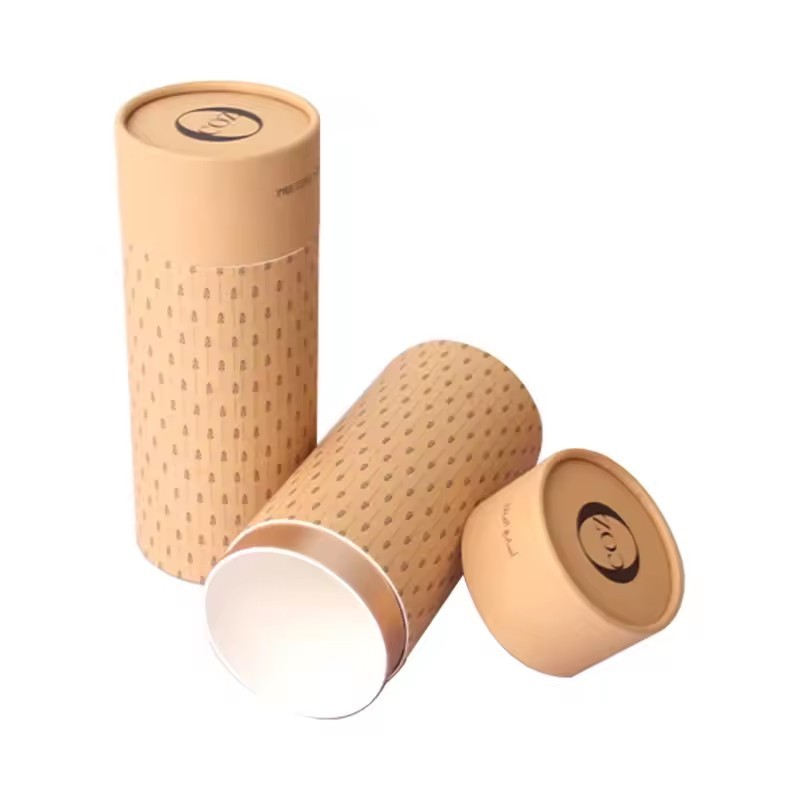 cardboard paper cmyk printing luxury round gift cylinder tube box packaging