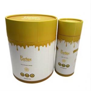 luxury tea coffee honey packaging tube cardboard cylinder paper box