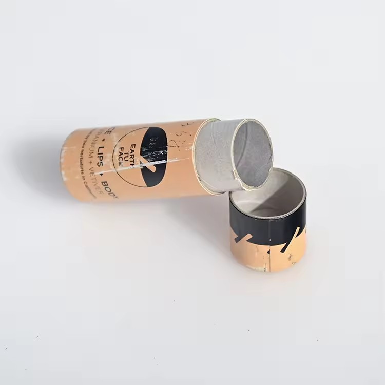 Cylinder Cosmetic Essential Oil Candle Box Packaging With Logo Paper Tube Box