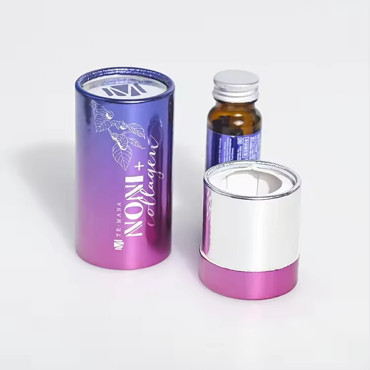 Cylinder Cosmetic Essential Oil Candle Box Packaging With Logo Paper Tube Box