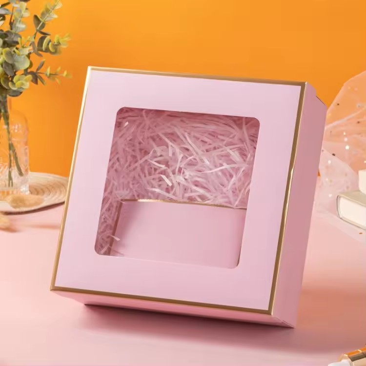 Handmade Custom Mini Luxury Square Pink Paper Soap Packaging Box