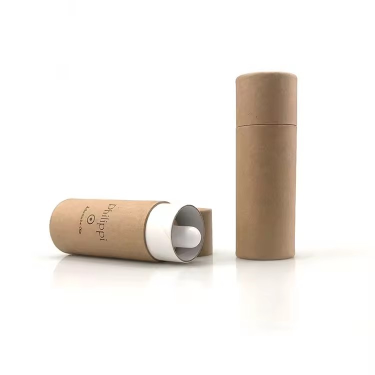 Small White Eco Friendly Paper Tube Round Packaging Boxes For Essential Oil