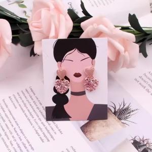 Cardboard Elegant Kraft Necklace Jewelry Display Packaging Earring Paper Card