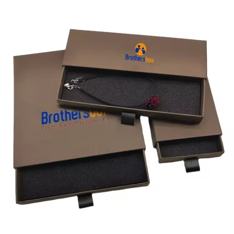 Eco Friendly Personalized Cardboard Drawer Jewelry Paper Box Custom Logo