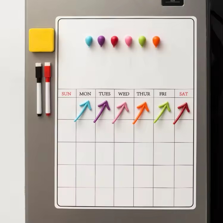 Weekly Menu Planner Fridge Magnetic Calendar