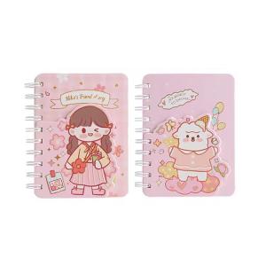 Pocket Mini Memo Pad Custom Made Korean Eco Friendly Kawaii Pink Spiral Notepad Planner