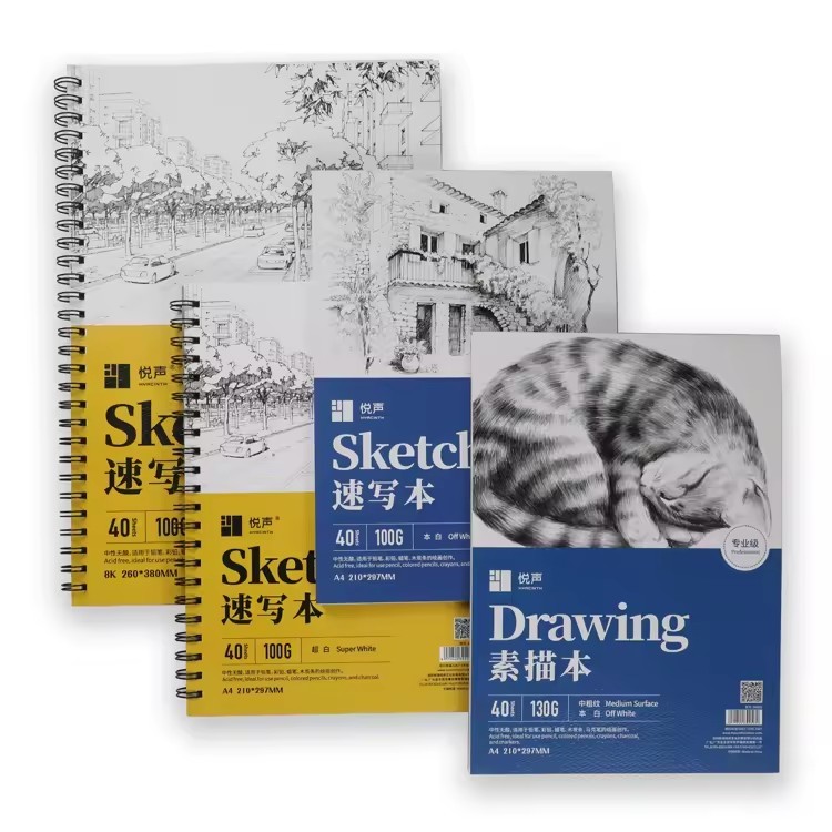 Double Coil 100G 130G Sketchbook De Dibujo Pad Sketchbook For Drawing A4