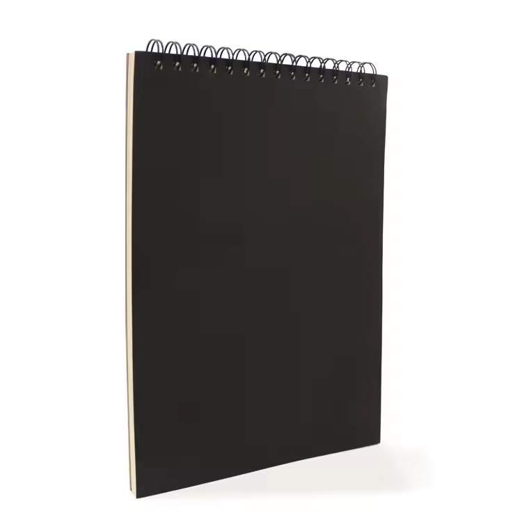 Carnet De Croquis Spiral Black Paper Cover A3 A4 Bulk Hardcover Sketchbooks For Drawing