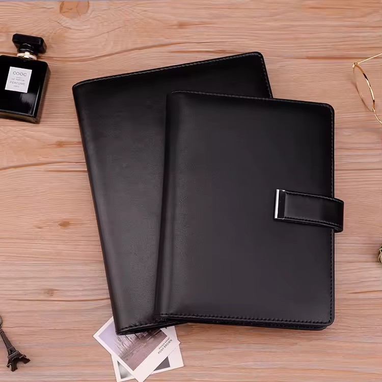 Black A5 A6 Pu Leather Cover Customer Agendas 2022 Planner