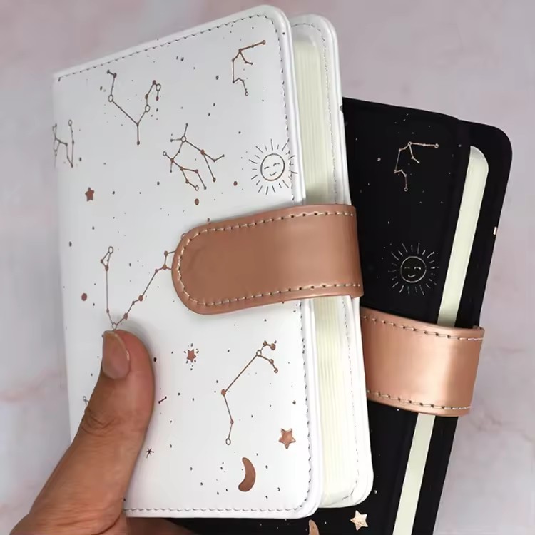 Travelers Pu Hardcover Printing Design Executive Leather Mini Notebook