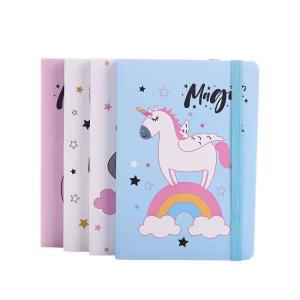 Stationery Item Custom Logo Colourful Girls Diary Rainbow Unicorn A4 Note Book Set