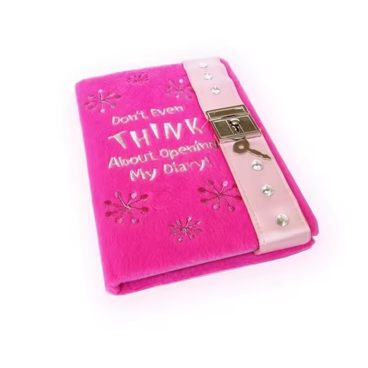 High Quality Pink Agenda Daily Girl Notebook Planner Cute Diary Book With Lock