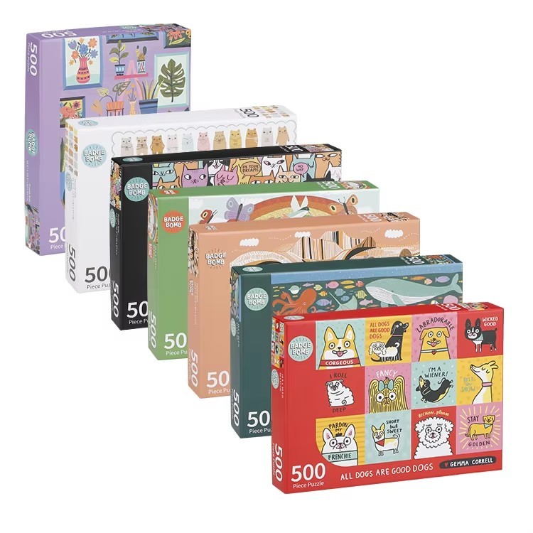 Personalized Custom Soy-Based Ink Cardboard Paper Craft 3X3 9Pcs Block Educational Puzzle Cube - 副本