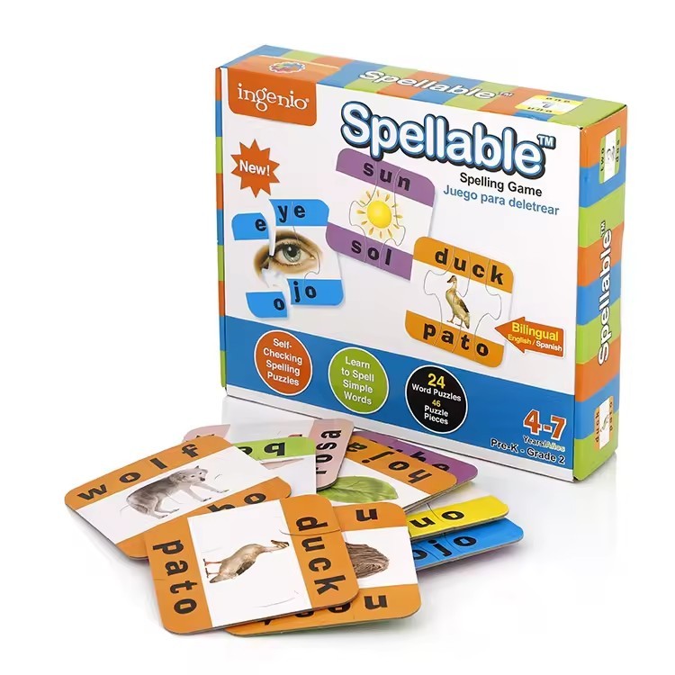 Puzzle For 3+ Child Bilingual Memory Matching Spelling Puzzles