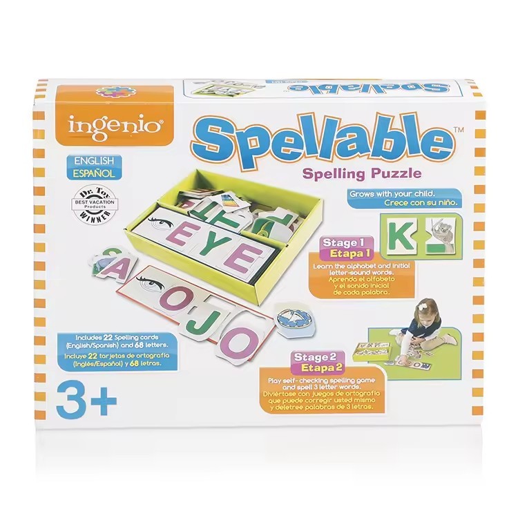 Puzzle For 3+ Child Bilingual Memory Matching Spelling Puzzles