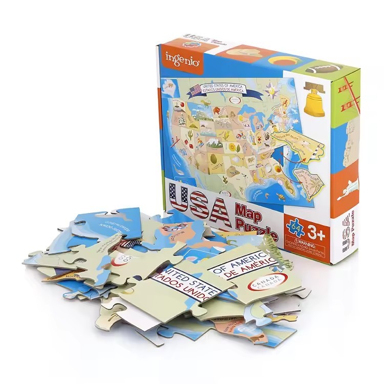 Large Pieces Children Education Toy Game Customized Country Map Jigsaw Puzzle