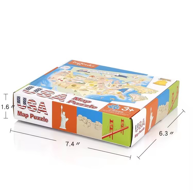 Large Pieces Children Education Toy Game Customized Country Map Jigsaw Puzzle