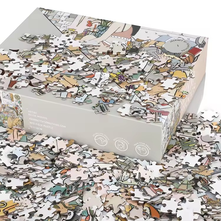 Custom Luxury Packaging 1000 Pieces Jigsaw Puzzle Gift For Adult