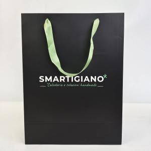 luxury custom logo black k shoe boutique gift shopping paper cardboard packaging bags with handle for birthdays shop