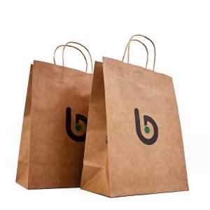 Eco-Friendly Paper Shopping Bag With Logo Paper Kraft Bag Custom Paper Bags With Handles