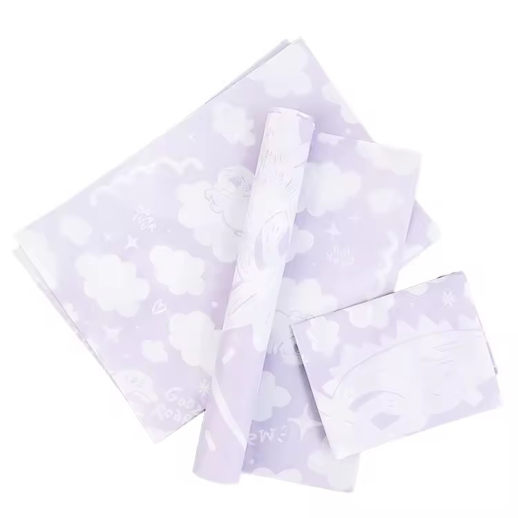 tissue silk wrapping paper with logo for clothes clothing valentines korean wrapping paper