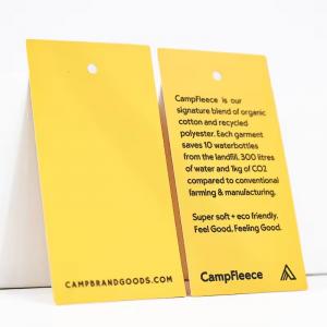 Hang Tag Recyclable Paper Swing Labels Clothing Product Hang Tags Cardboard Garment Tags