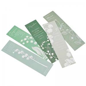 Bookmark card with printing logo For greeting Postcard gift business greeting green Paper Cards