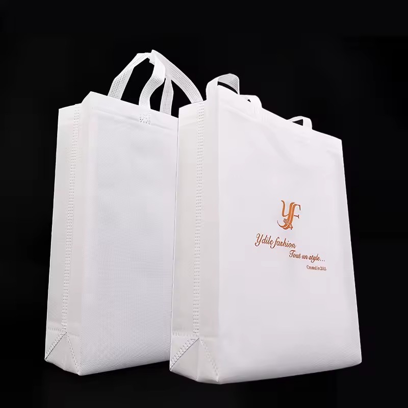 Reusable Eco Supermarket Grocery Non woven Shopping Bags Custom Logo Fabric Bag