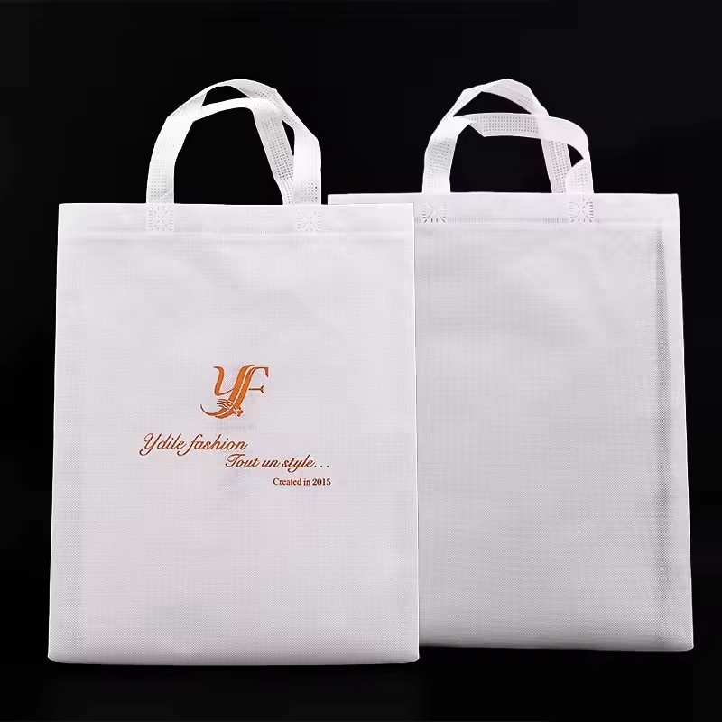 Reusable Eco Supermarket Grocery Non woven Shopping Bags Custom Logo Fabric Bag