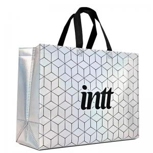 reusable holographic shopping bag non woven bag fabric non woven bag with handles