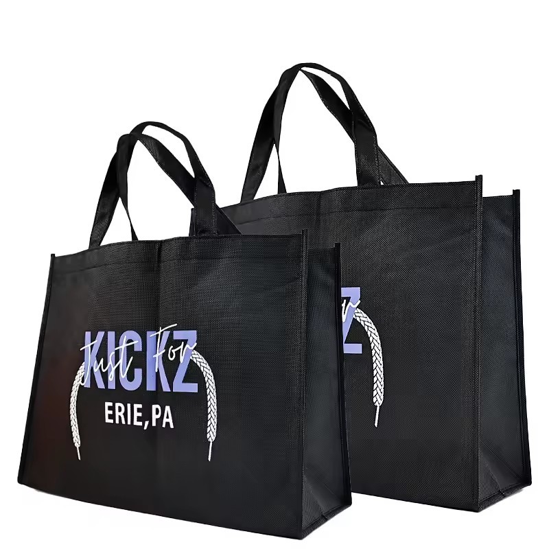 Custom size Printed Eco Friendly carry bag non woven fabric Recycle Shopping Wholesale Non Woven grocery Tote Bags