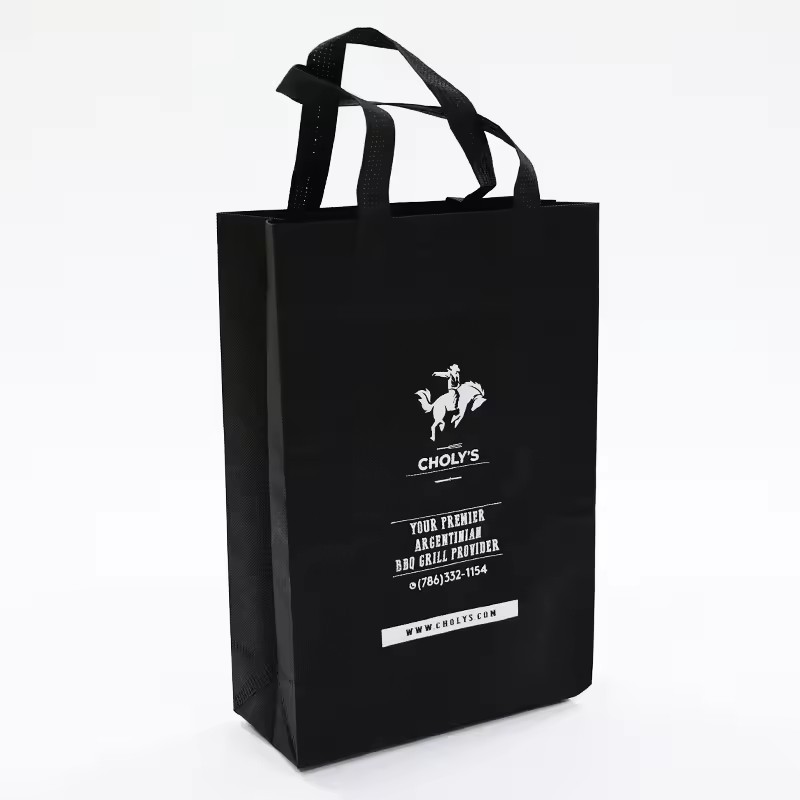 reusable non-woven bag custom logo printed reusable large capacity shopping bags