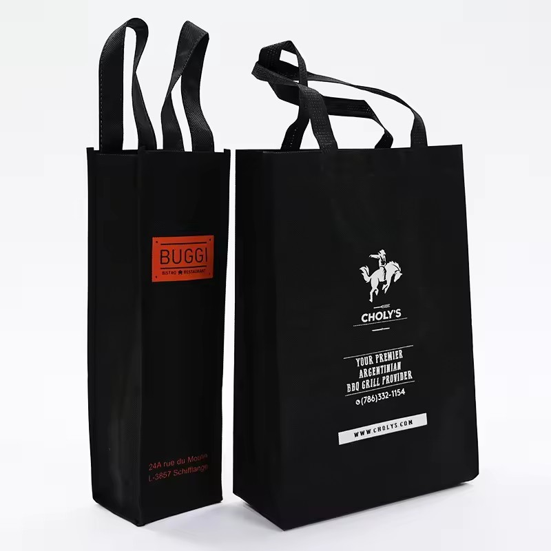 reusable non-woven bag custom logo printed reusable large capacity shopping bags