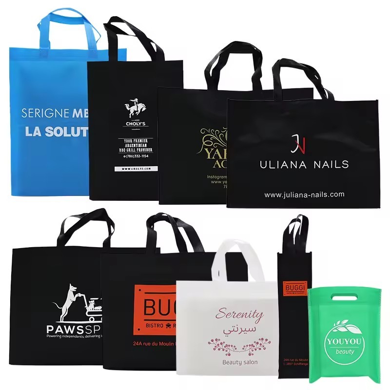 Multi Color Stock Reusable Grocery Packaging Tote Non Woven Shopping Bag