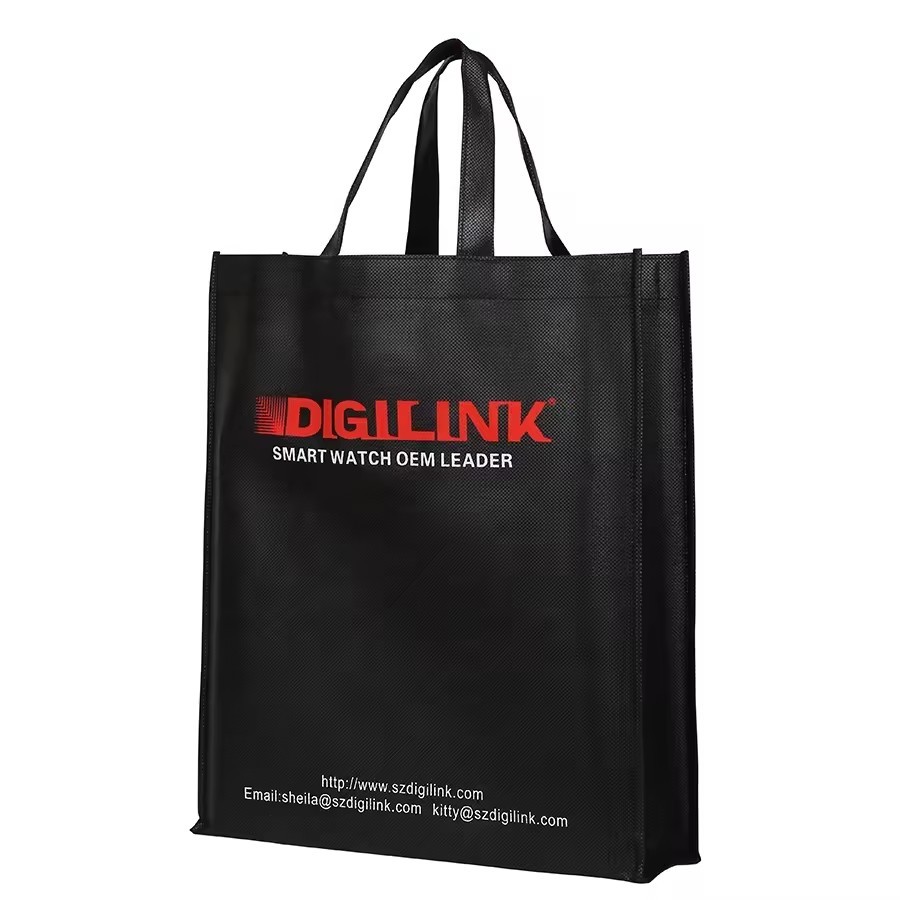 non-woven bag green tote bag cloth shopping advertising bag printed your own LOGO