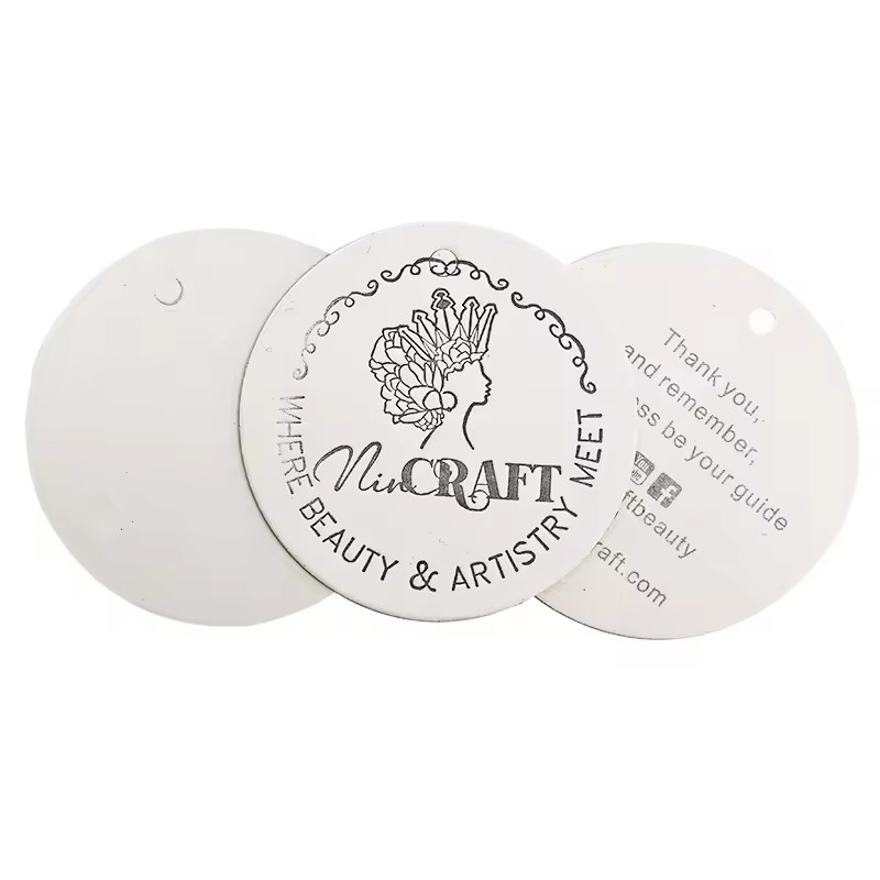 round tags diameter 8cm coated paper swing tags hanging 800gsm thick logo label