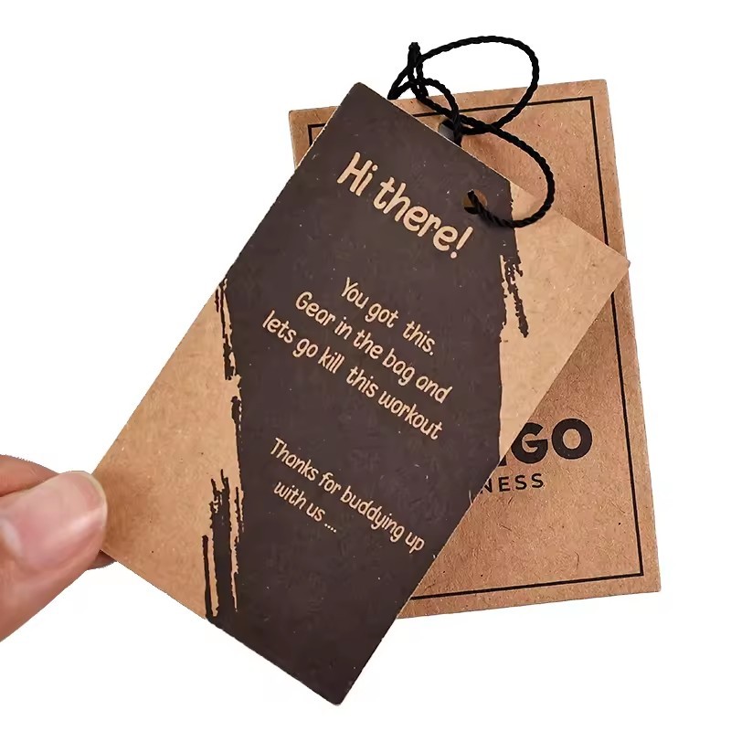 rectangles labels tags 400gsm coated paper swing tag for garment clothes