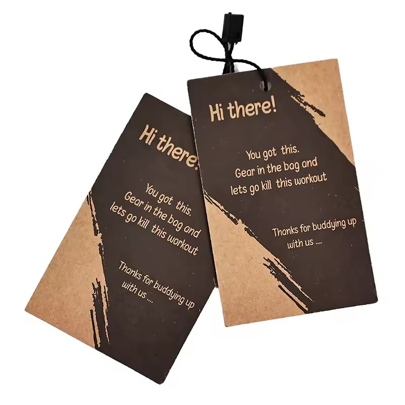 rectangles labels tags 400gsm coated paper swing tag for garment clothes