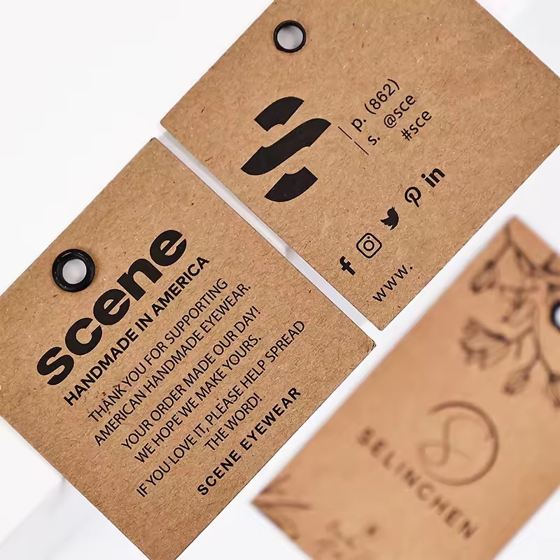 400gsm craft paper tags for clothing label tags printing your brand logo hang