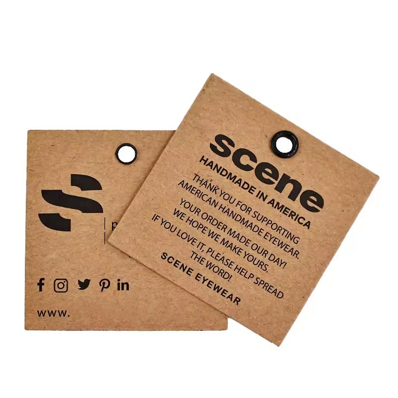 400gsm craft paper tags for clothing label tags printing your brand logo hang