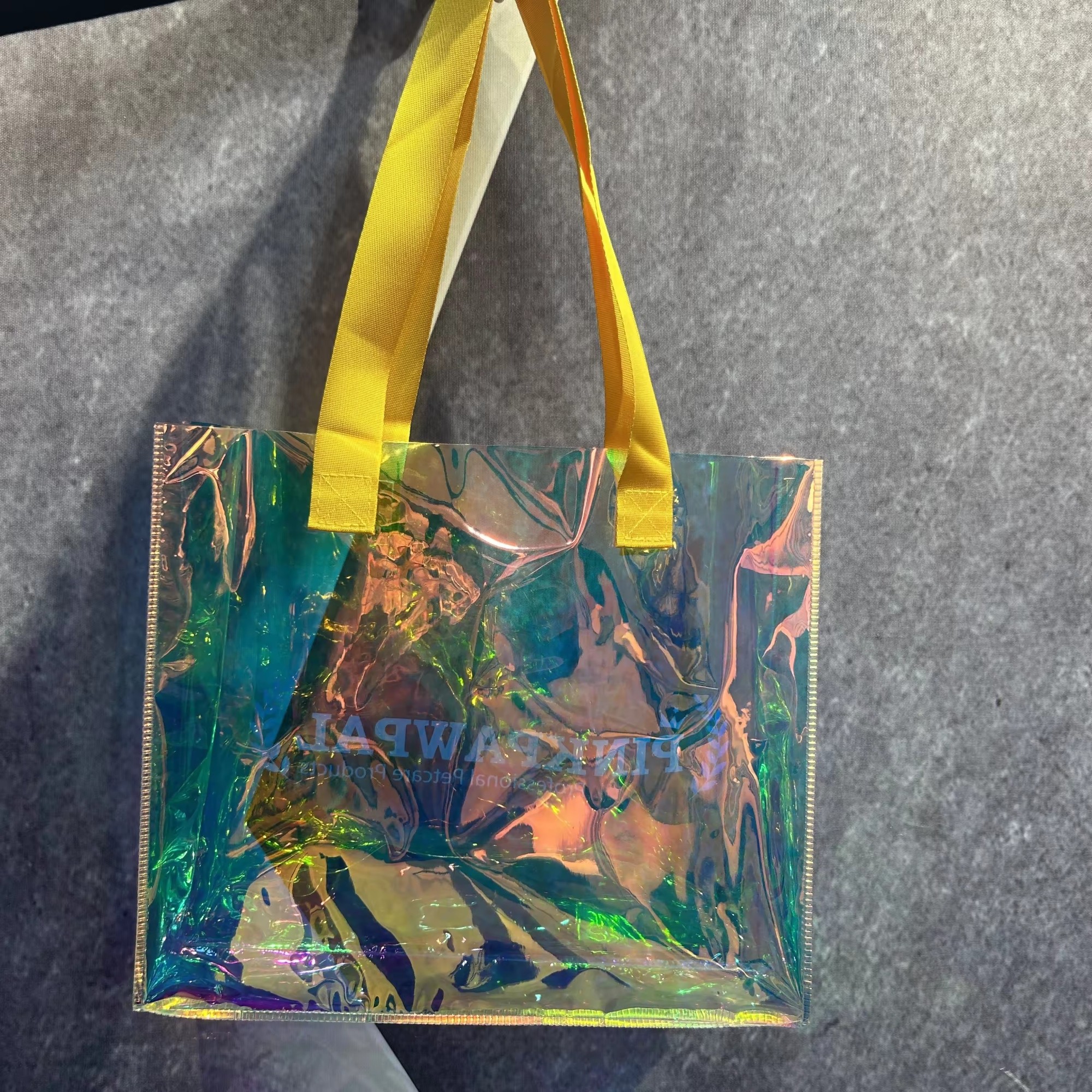 Holographic tote bag Waterproof beach Women Shopping Tote Bag with handle