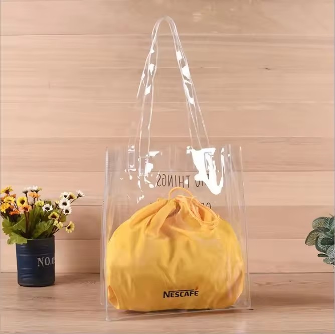 Waterproof Transparent Pvc Tote Bag Clear Shoulder Bag