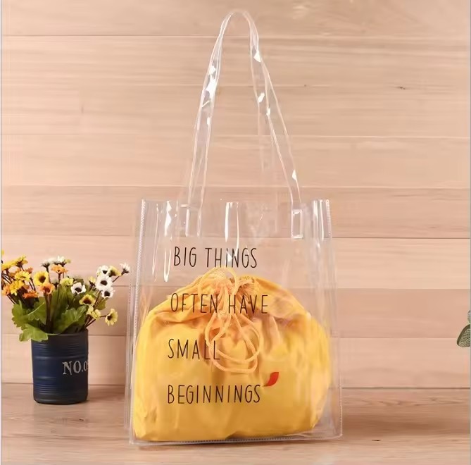 Waterproof Transparent Pvc Tote Bag Clear Shoulder Bag