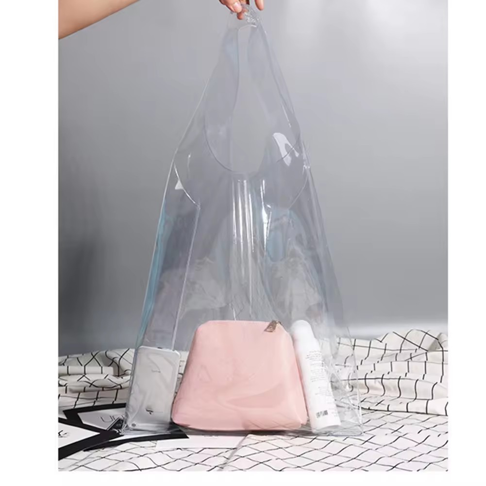 high quality Waterproof Transparent PVC Tote Bag with private logo