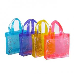 Colorful PVC Vinyl Plastic Tote Bag Waterproof Candy Handbag Transparent