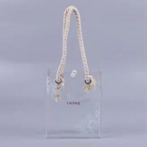 Transparent Canvas Chain Handbags Tote Purse Beach Bag