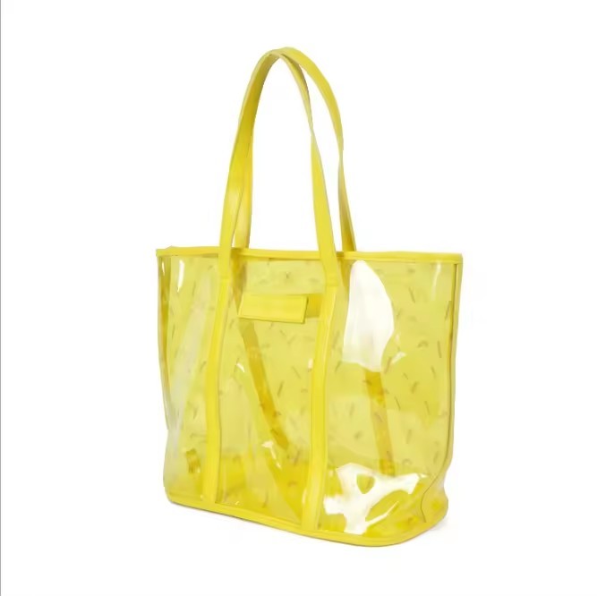 Yellow Transparent Bag PVC Handbag Shoulder Bag Beach