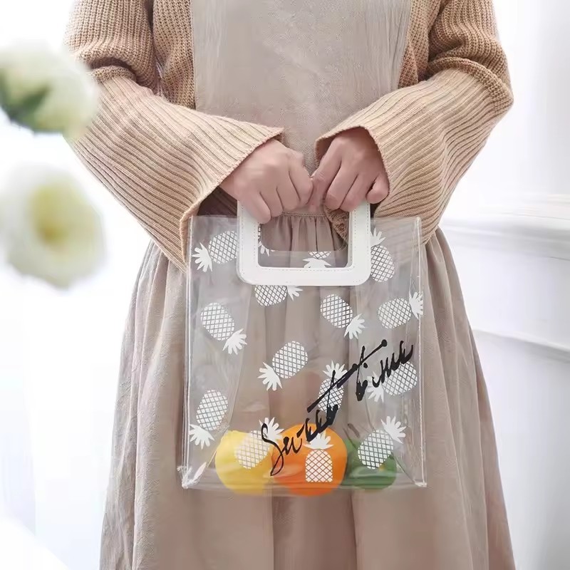 Eco Friendly Promotional Clear PVC Plastic Shopping Gift Bag